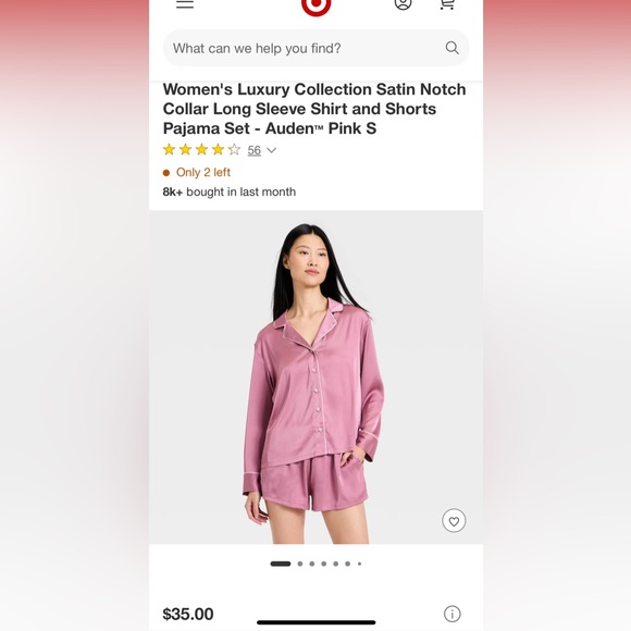 Auden purple two piece pajama boxed set. Medium. NWT - Picture 7 of 9